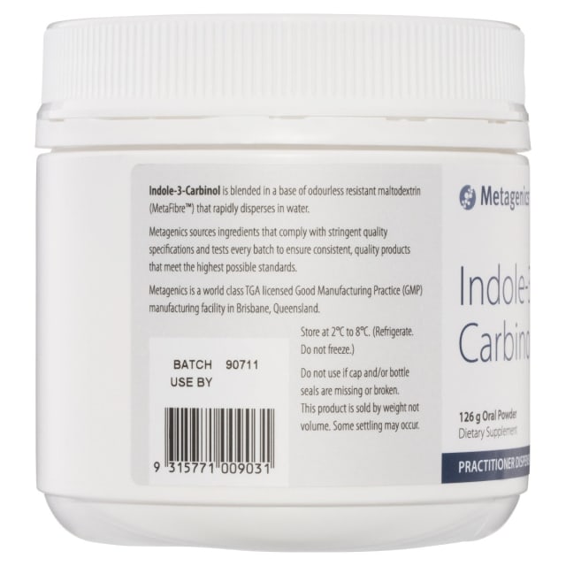 Metagenics Indole-3-Carbinol 126g 10% off RRP | HealthMasters Metagenics Information