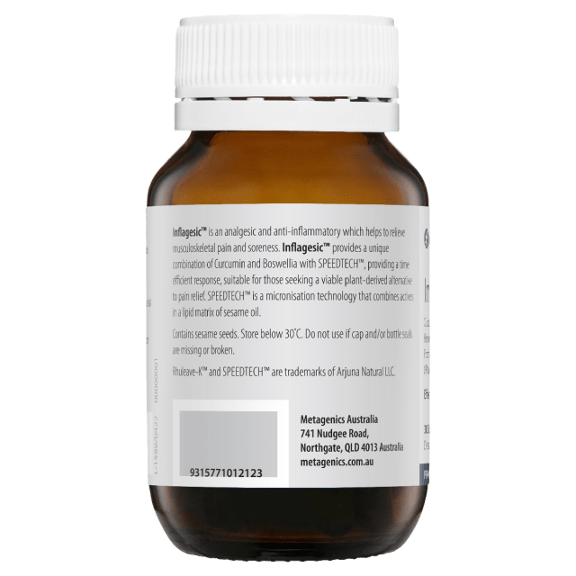 Metagenics Inflagesic 30 Caps 10% off RRP | HealthMasters Metagenics Information