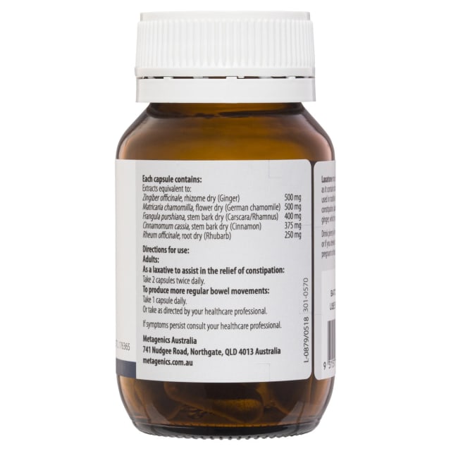 Metagenics Laxatone 30 caps 10% off RRP | HealthMasters Metagenics Ingredients