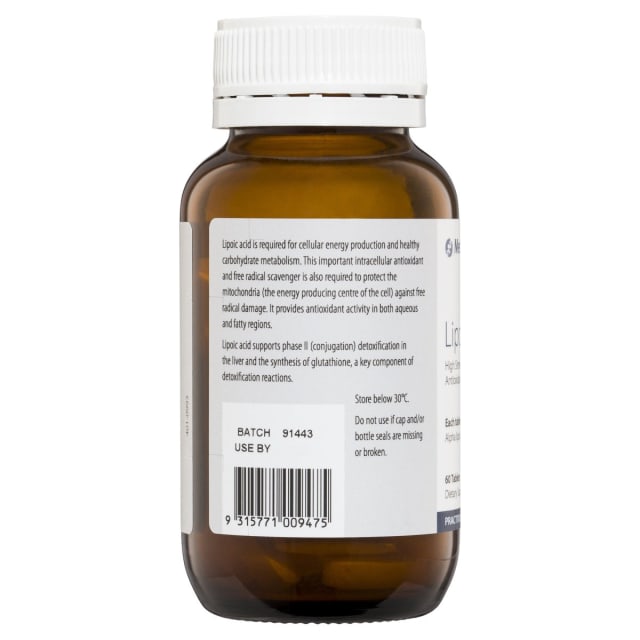 Metagenics Lipoic Acid 600 60 Tabs 10% off RRP at HealthMasters Metagenics Information