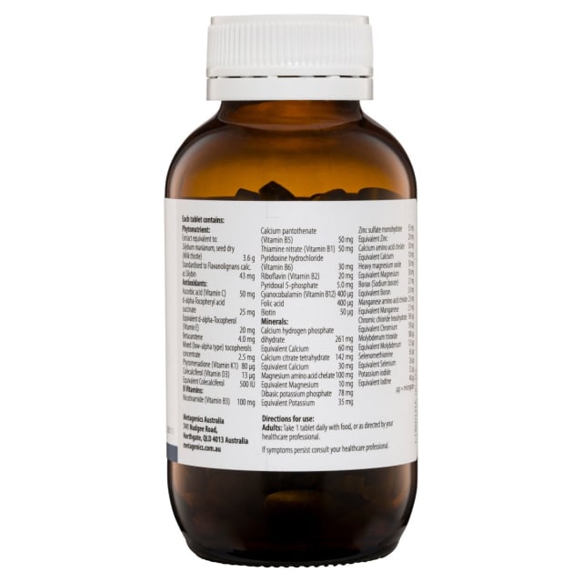 Metagenics Male Essentials Multivitamin and Mineral 120 Tabs 10% off RRP at HealthMasters Metagenics Ingredients