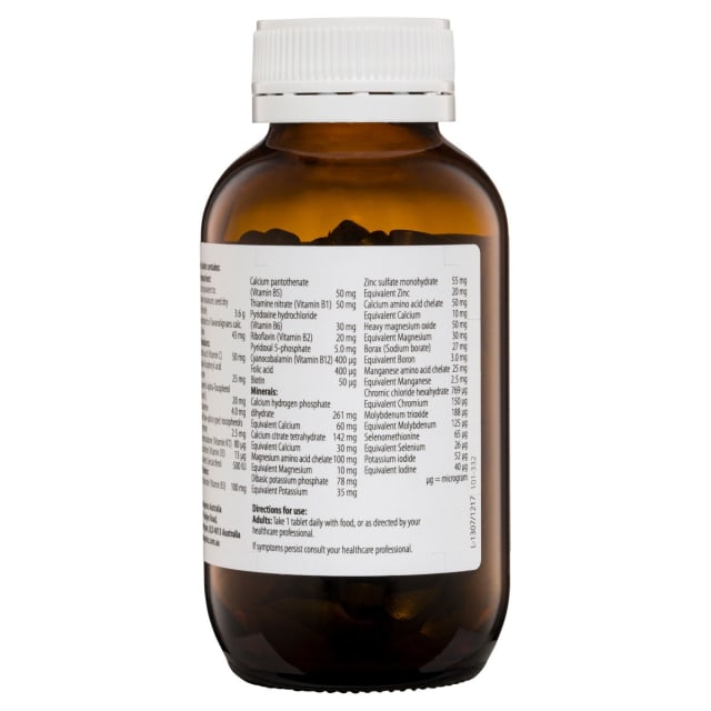 Metagenics Male Essentials Multivitamin and Mineral 120 Tabs 10% off RRP at HealthMasters Metagenics Ingredients Part 2