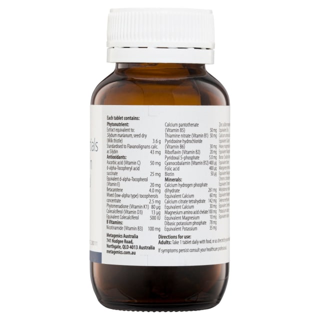 Metagenics Male Essentials Multivitamin and Mineral 60 Tabs 10% off RRP at HealthMasters Metagenics Ingredients