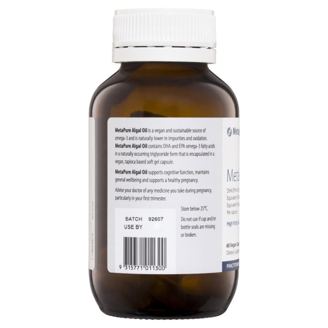 Metagenics MetaPure Algal Oil 60 Caps 10% off RRP | HealthMasters Metagenics Information