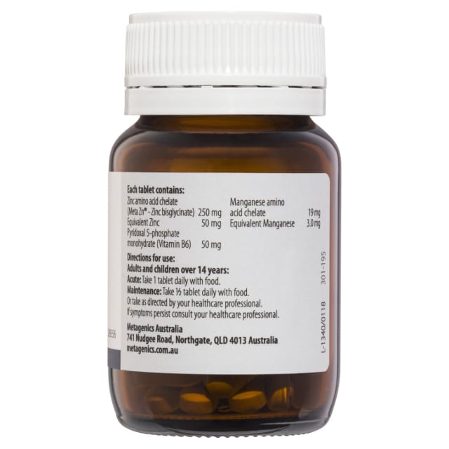 Metagenics MetaZinc 60 Tabs 10% off RRP | HealthMasters Metagenics Ingredients