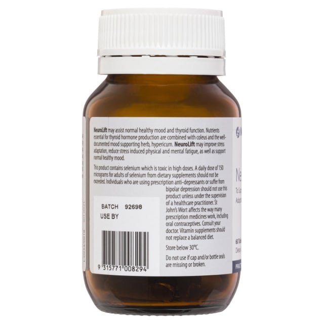 Metagenics NeuroLift 60 Tabs 10% off RRP | HealthMasters Metagenics Ingredients