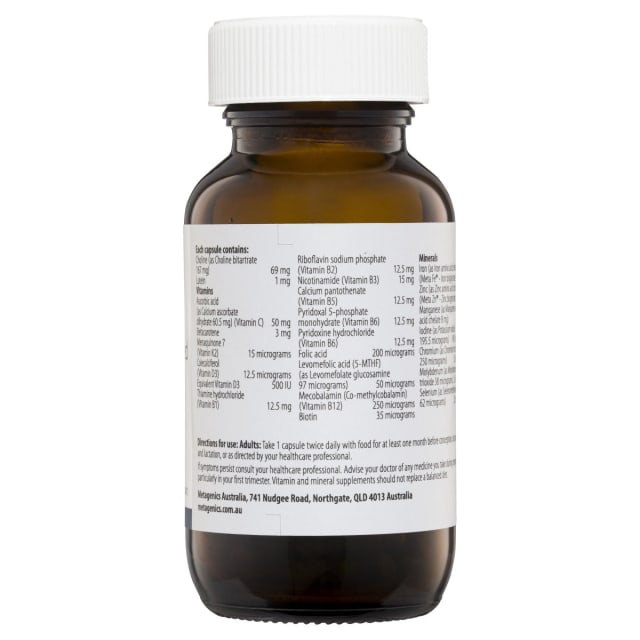 Metagenics Pregnancy Care Advanced 60 Vegan Caps 10% off RRP | HealthMasters Metagenics Ingredients