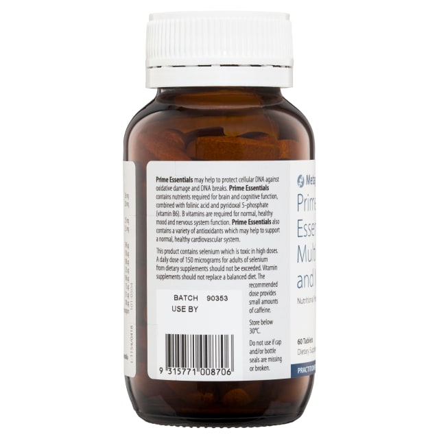 Metagenics Prime Essentials Multivitamin and Mineral 60 Tablets-4