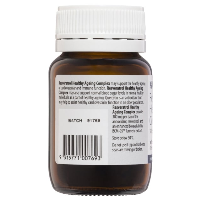 Metagenics Resveratrol Healthy Ageing Complex 10% off RRP | HealthMasters Metagenics Information