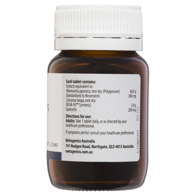 Metagenics Resveratrol Healthy Ageing Complex 10% off RRP | HealthMasters Metagenics Ingredients