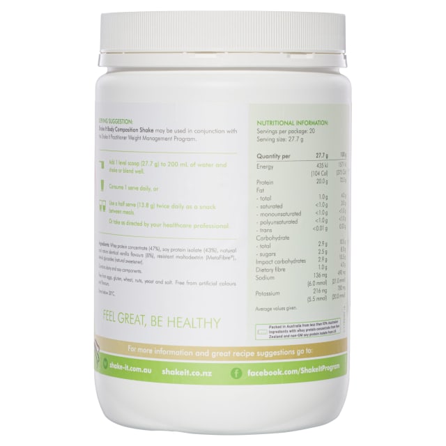 Metagenics Shake It Body Composition Shake Powder Vanilla 554g-2