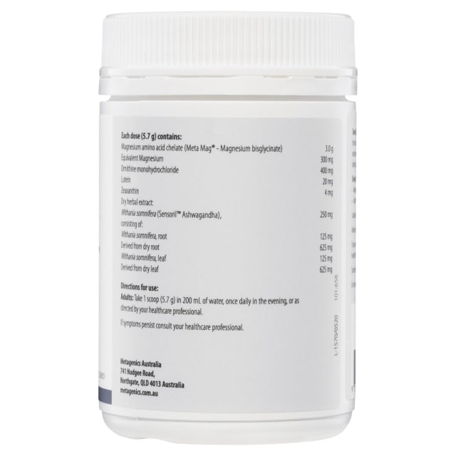 Metagenics SleepX Oral Powder 114 g 10% off RRP at HealthMasters Metagenics Ingredients