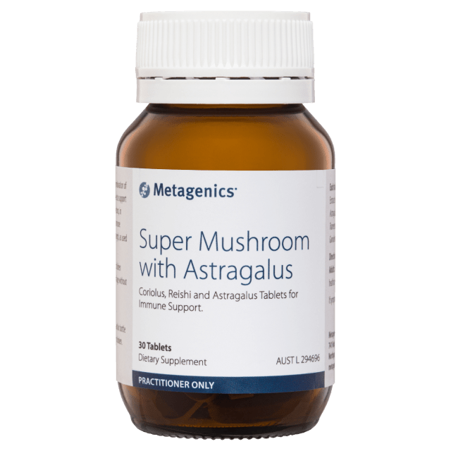 Metagenics Super Mushroom with Astragalus 30 Tablets 10% off RRP at HealthMasters Metagenics
