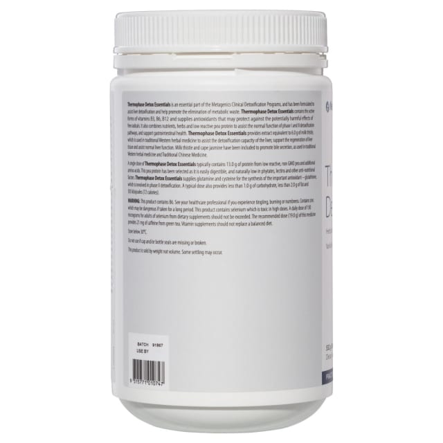 Metagenics Thermophase Detox Essentials Vanilla 532 g 10% off RRP | HealthMasters Metagenics Information