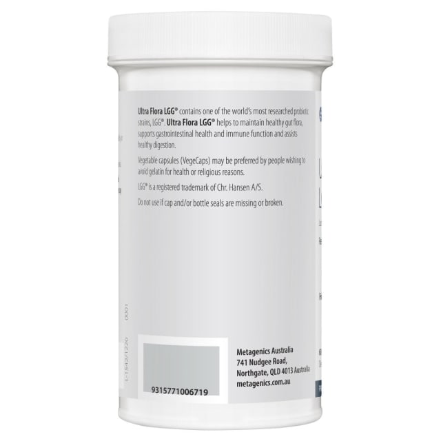 Metagenics Ultra Flora LGG 60 VegeCaps 10% off RRP at HealthMasters Metagenics Informantion