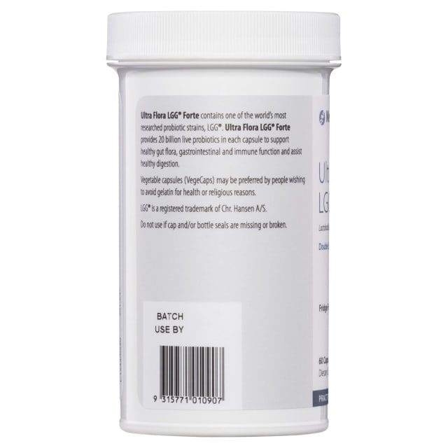 Metagenics Ultra Flora LGG Forte 60 Caps 10% off RRP at HealthMasters Metagenics Information