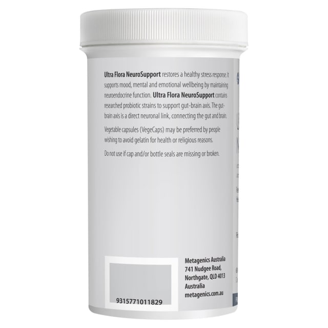 Metagenics Ultra Flora NeuroSupport 60 caps 10% off RRP at HealthMasters Metagenics Information