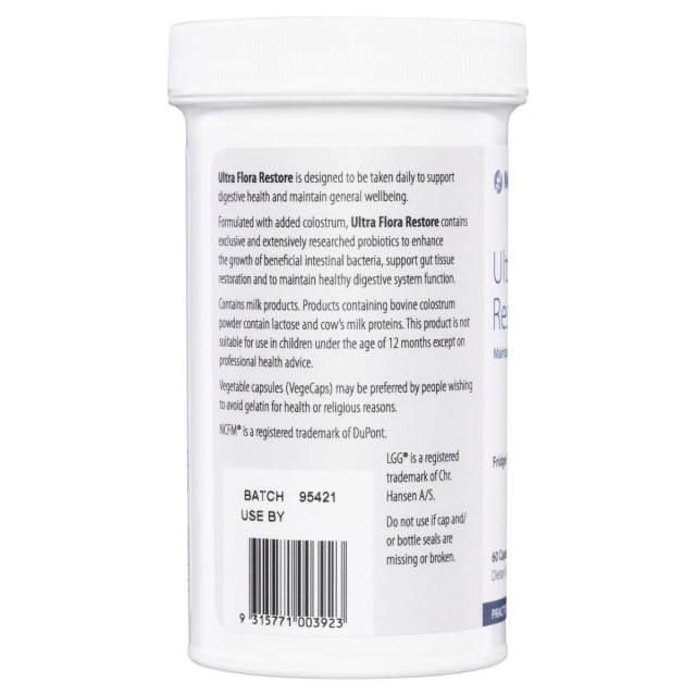 Metagenics Ultra Flora Restore 60 VegeCaps 10% off RRP | HealthMasters Metagenics Information
