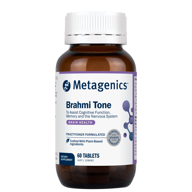 2025 Label Metagenics Brahmi Tone 60 tabs Bottle Front Bottle Front