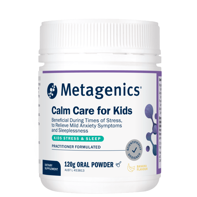 Metagenics Calm Care for Kids Banana 120 g Powder 10% off RRP at HealthMasters Metagenics