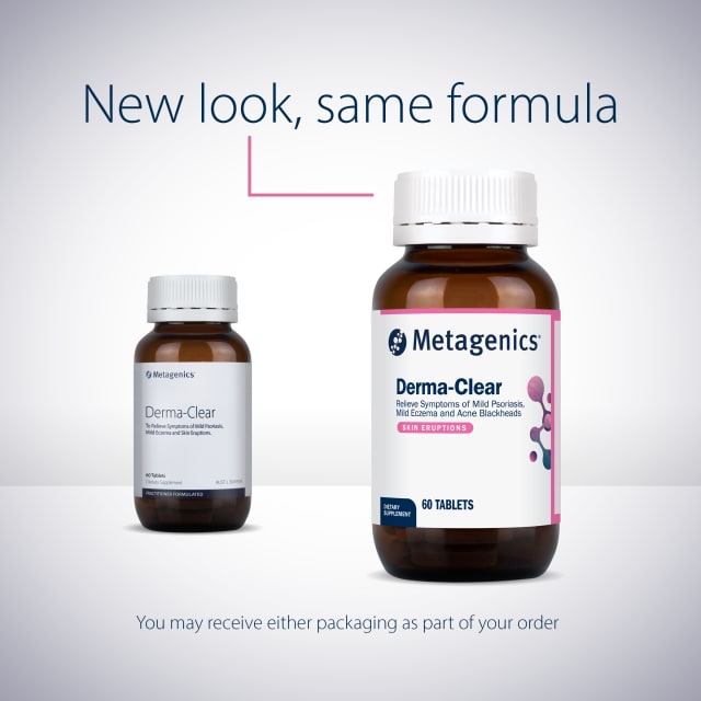 Metagenics Derma-Clear 60 Tablets at HealthMasters Metagenics New Look