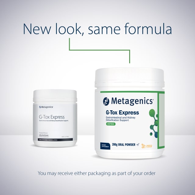 Metagenics G-Tox Express Tropical 200g Powder 10% off RRP at HealthMasters Metagenics New Look