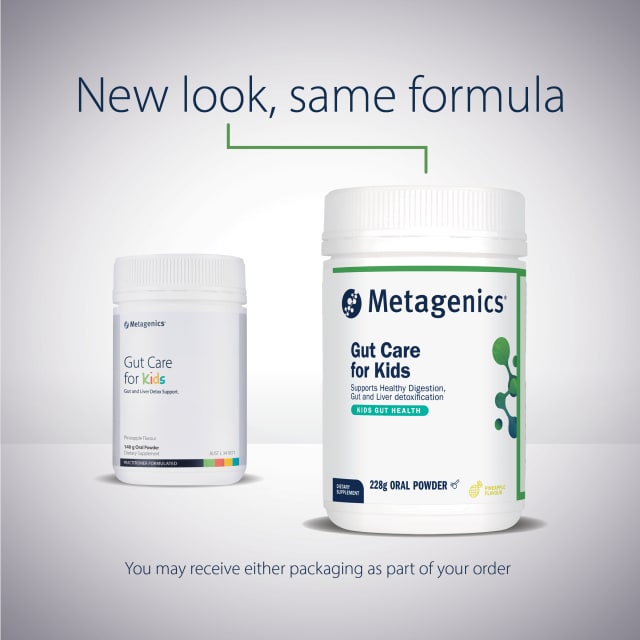 Metagenics Gut Care for Kids Pineapple 140g Powder 10% off RRP at HealthMasters Metagenics New Look