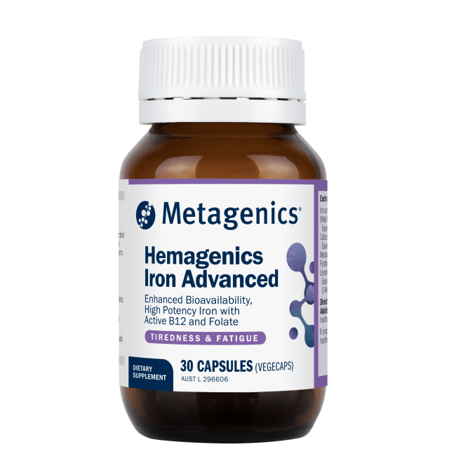 Metagenics Hemagenics Iron Advanced 30 Capsules 10% off RRP at HealthMasters Metagenics
