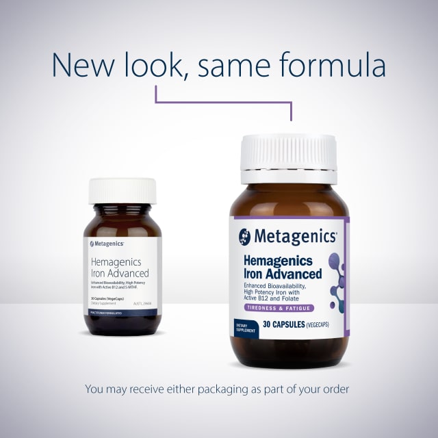 Metagenics Hemagenics Iron Advanced 30 Capsules 10% off RRP at HealthMasters Metagenics New Look