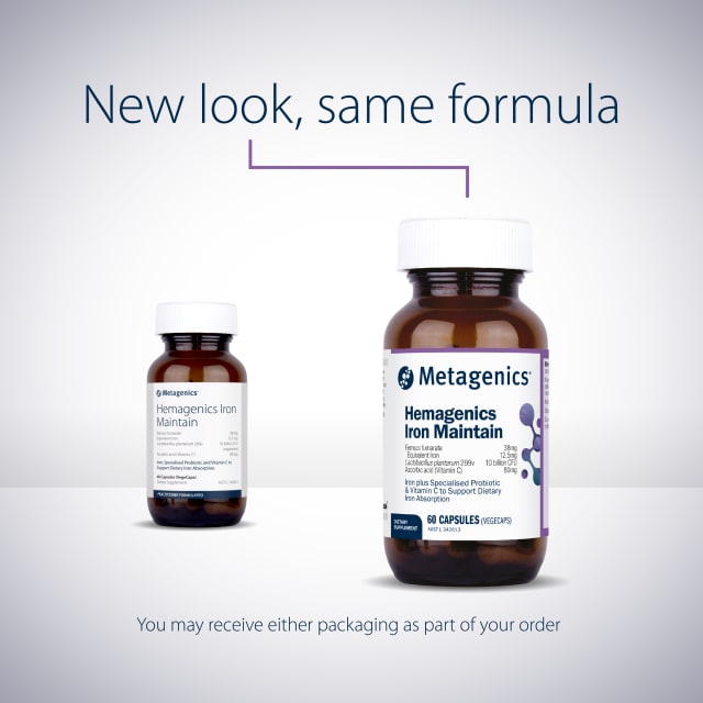 Metagenics Hemagenics Iron Maintain 60 Capsules 10% off RRP at HealthMasters Metagenics