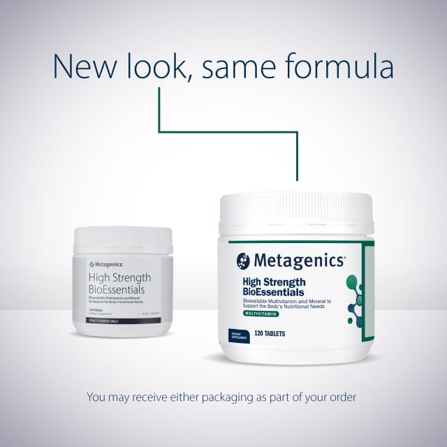 Metagenics High Strength BioEssentials 120 Tablets 10% off RRP at HealthMasters Metagenics New Look