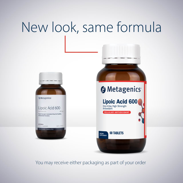 Metagenics Lipoic Acid 600 60 Tablets 10% off RRP at HealthMasters Metagenics New Look