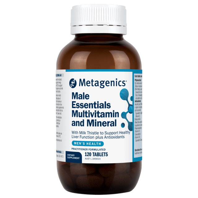 Metagenics Male Essentials Multivitamin & Mineral 120 Tablets 10% off RRP at HealthMasters Metagenics