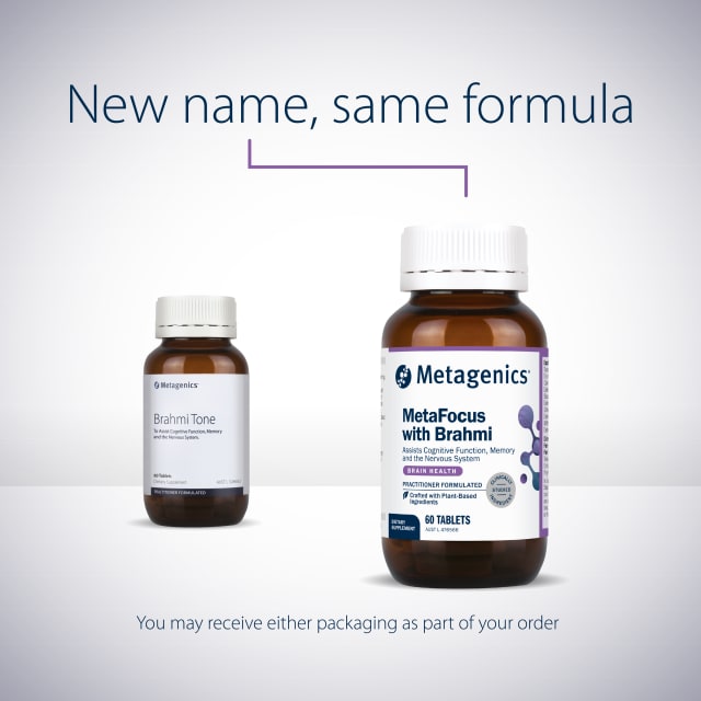 Metagenics MetaFocus with Brahmi 60 Tablets 10% off RRP at HealthMasters Metagenics New Look