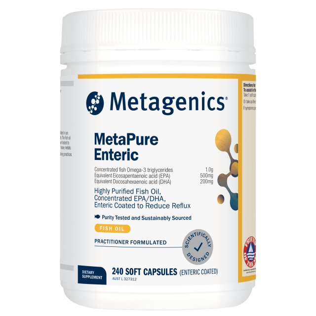 Metagenics MetaPure Enteric 240 Capsules 10% off RRP at HealthMasters Metagenics