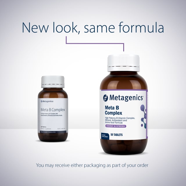 Metagenics Meta B Complex 50 Tablets 10% off RRP at HealthMasters Metagenics New Look