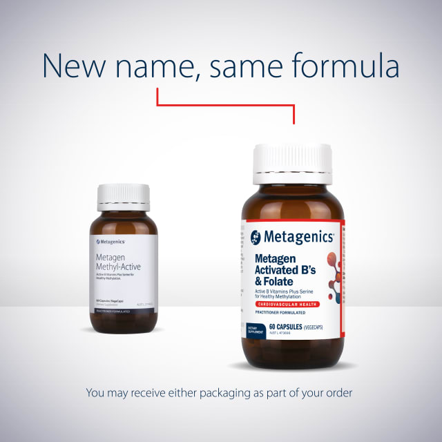 Metagenics Metagen Activated Bs and Folate 60 Capsules 10% off RRP at HealthMasters Metagenics New Name