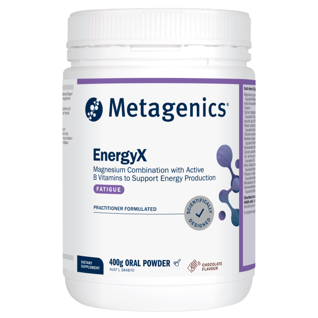 Metagenics Metagenics EnergyX Chocolate 400g Powder 10% off RRP at HealthMasters Metagenics