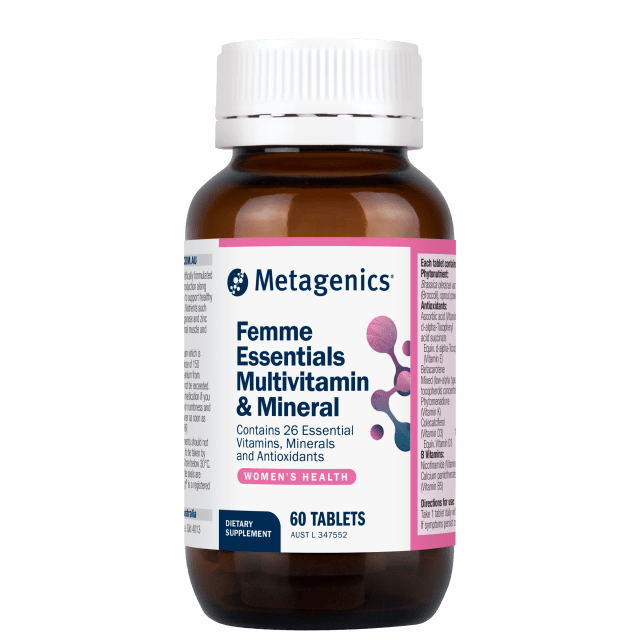 Metagenics Femme Essentials Multivitamin and Mineral 60 Tablets 10% off RRP at HealthMasters Metagenics