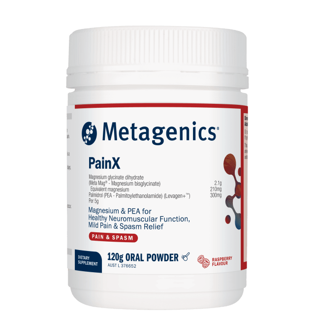 Metagenics PainX Raspberry 120g Powder 10% off RRP at HealthMasters Metagenics