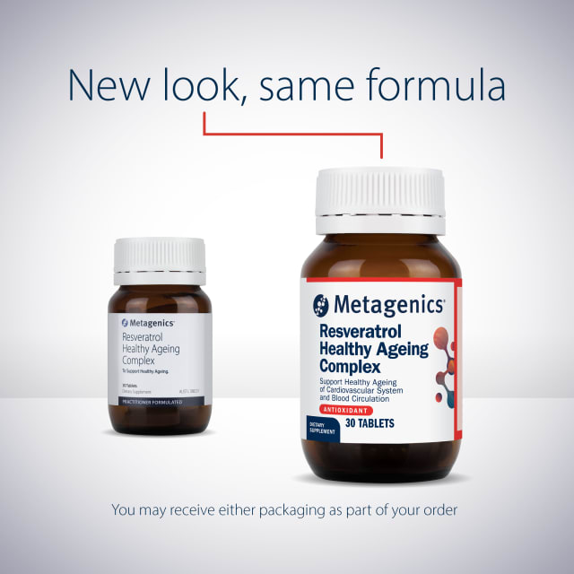 Metagenics Resveratrol Healthy Ageing 30 Tablets 10% off RRP at HealthMasters Metagenics New Look