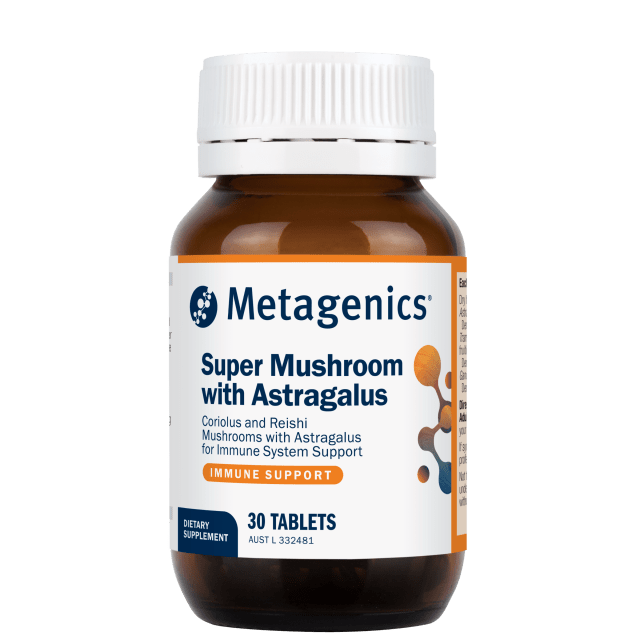 Metagenics Super Mushroom with Astragalus 30 Tablets 10% off RRP at HealthMasters Metagenics