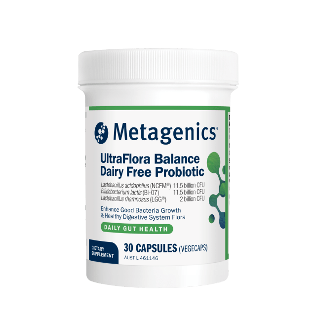 Metagenics UltraFlora Balance Dairy Free Probiotic 30 Capsules 10% off RRP at HealthMasters Metagenics
