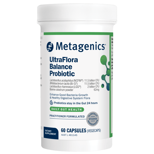 Metagenics UltraFlora Balance Probiotic 60 Capsules 10% off RRP at HealthMasters Metagenics