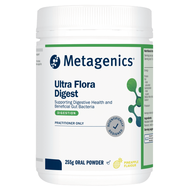 Metagenics UltraFlora Digest Probiotic Pineapple 255g Powder 10% off RRP at HealthMasters Metagenics