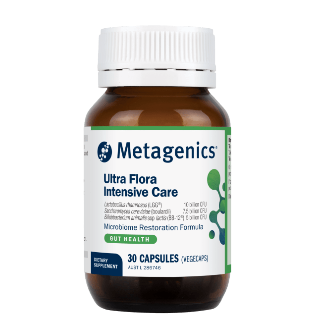 Metagenics UltraFlora Intensive Care Probiotic 30 Capsuless 10% off RRP at HealthMasters Metagenics