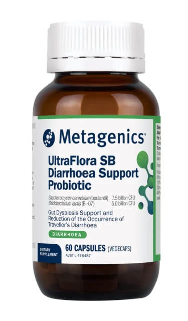 Metagenics UltraFlora SB Diarrhoea Support Probiotic 60 VegeCaps 10% off RRP at HealthMasters Metagenics
