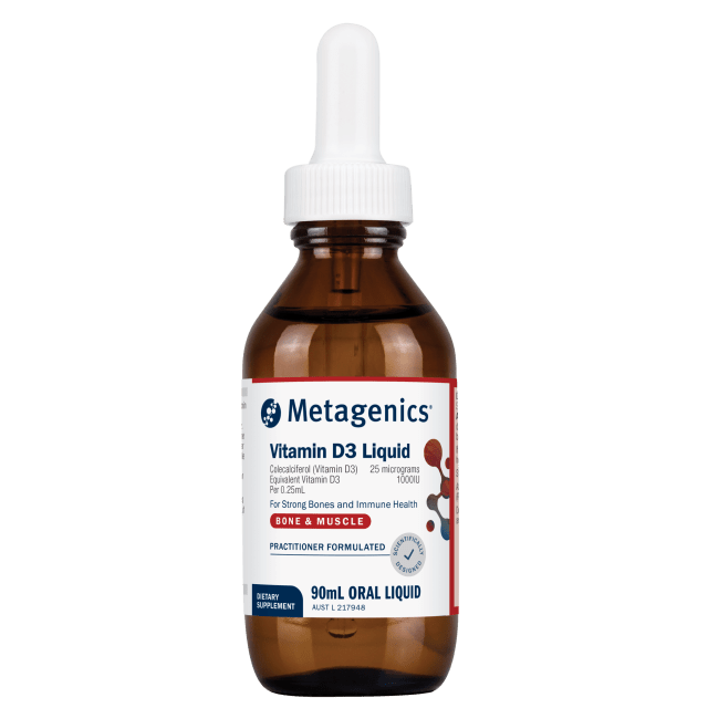 Metagenics Vitamin D3 90ml Liquid 10% off RRP at HealthMasters Metagenics