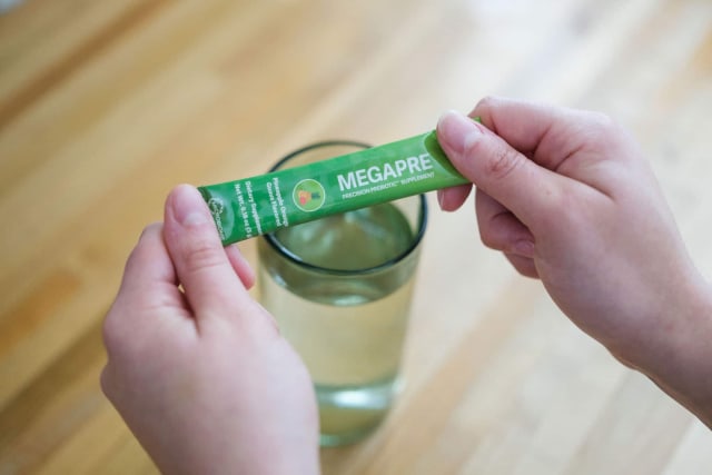 Microbiome Labs MegaPre 30 Stick Packs Caps 10% off RRP at HealthMasters Microbiome Sachet