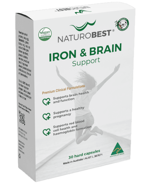 NaturoBest Iron & Brain Support 30caps 20% off RRP at HealthMasters NaturoBest
